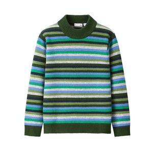 UNIQLO JW ANDERSON 100% Wool Striped Sweater Kids Size 11-12Y Green Blue